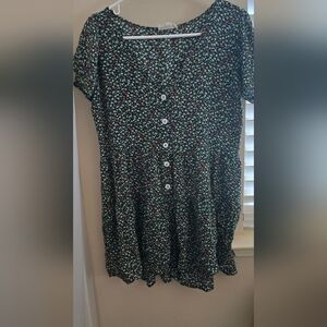 Ee:Some Floral Button-Up Romper